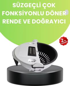 Ergonomik Sebze Rendeleyici ve Süzgeç Hazneli Dilimleyici