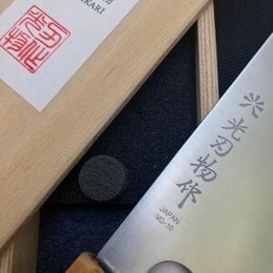 Hikari Hamono Geleneksel El Yapımı Japon Bunka Şef Bıçağı Sekizgen Doğal Ağaç Sap Özel Ahşap Kutulu