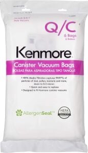 Kenmore 53292 Tip Q Hepa Yedek Toz Torbaları Teneke Kutu Vakum 81214, 81414, 81714, 21814, BC2005, BC3005, 81615, BC7005, 6 Adet (1'li Paket)