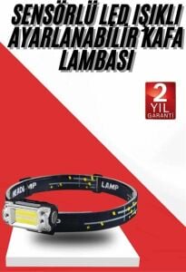 Sensörlü Kamp Lambası Ayarlanabilir Kafa Lambası Kafa Bantlı