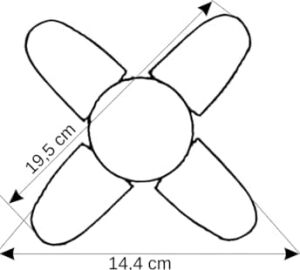30 Watt 4 Kollu Pervane LED Ampul, Katlanabilir Fan Tipi Tavan Lambası, 6500K Beyaz Işık, 3250 Lümen, E27 Duy Uyumlu, Enerji Tasarruflu Atölye ve Oda Aydınlatması