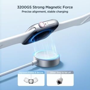 S-IW008 3'ü 1 Arada Iwatch Manyetik Kablosuz Şarj Cihazı Usb-A - 8 Pin, Type-C Hızlı Şarj Kablosu Iphone, Android, iPad Için, 1,2 M, Beyaz