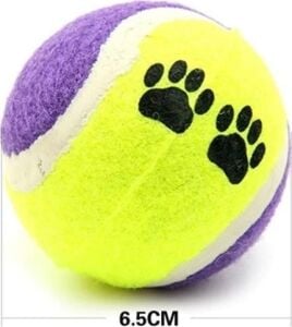 3lü Renkli Desenli Tenis Topu Kedi Köpek Oyuncağı