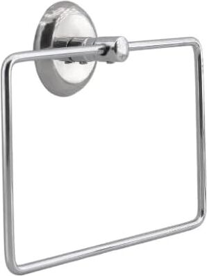 Kare Krom Havlu Halkası Duvara Monte, Parlak Krom Kaplama Metal Banyo Havluluğu, Modern Tasarım Kare Havlu Askılığı, Lavabo Yanı Havlu Tutucu Banyo Aksesuarı