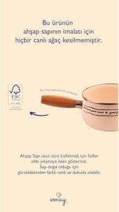 Mötilda Ahşap Saplı Emaye Sos Tavası 16CM 1,3 Litre (Indüksiyon Dahil Tüm Ocaklara Uygun)