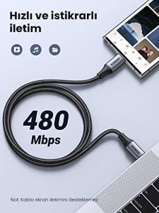 USB C To Type-C Pd 3.1 240W 5A Hızlı Şarj ve Data Kablosu 2 Metre