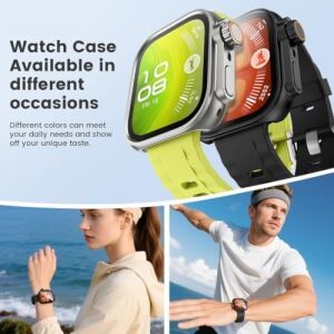 Watch Fit 4 Pro Için 2’si 1 Arada Sert Polikarbonat Kasa Koruyucu Dokunma ve Netliği Etkilemeyen Darbelere ve Çizilmeye Karşı Fit 4 Pro Ekran Koruyucu Kılıfı (Siyah)