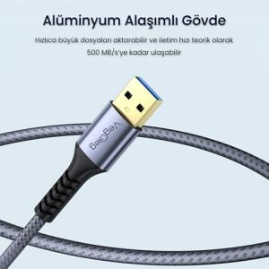 USB 3.0 Uzatma Kablosu 1.5 Metre