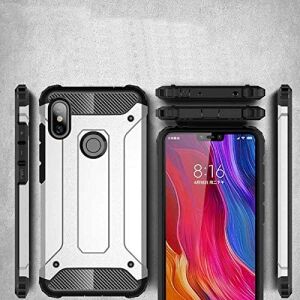 Xiaomi Redmi 6 ile Uyumlu Çift Katman Koruyucu Crash Military Tank Kılıf - Mavi