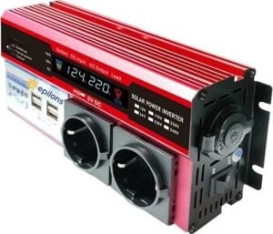 12V 2000W Modifiye Sinus Inverter Araç ve Güneş Enerjisi Uyumlu, Çift Usb, Çift Priz ve Çakmaklık
