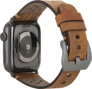Apple Watch Uyumlu Deri Kordon Vigo 42-44-45MM G19 Taba