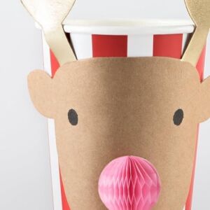 - Christmas Honeycomb Cups - Yeni Yıl Bardak (8'li)