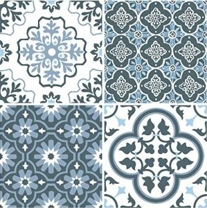 Floorpops Wallpops FP2951 Leyton Peel & Stick Floor Tiles Yer Karosu, Mavi