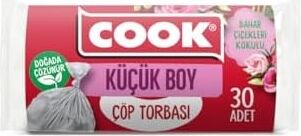 Kokulu Çöp Torbası, Küçük Boy, 40 x 47 Cm, 30 Yaprak, Bahar Çiçekleri Kokulu, Şeffaf