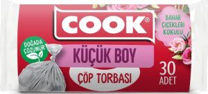 Kokulu Çöp Torbası, Küçük Boy, 40 x 47 Cm, 30 Yaprak, Bahar Çiçekleri Kokulu, Şeffaf