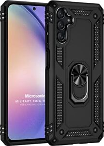 Galaxy A55 Için Kılıf Military Ring Holder Siyah [galaxy A55 ile Uyumlu Kılıf - Siyah]