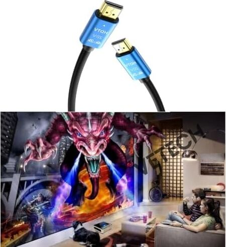 Vetech 4K HDMI Kablosu Hdtv 2.0V Oyuncu Bilgisayarı, Playstation, Xbox, Notebook Için (5 Metre)