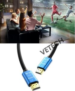 Vetech 4K HDMI Kablosu Hdtv 2.0V Oyuncu Bilgisayarı, Playstation, Xbox, Notebook Için (5 Metre)