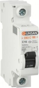 1 Adet Günsan 1X10A C Serisi 6ka Otomatik Sigorta OS3C160-1C10