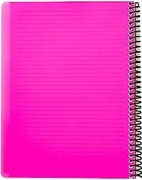 Capricorn Neon Serisi, A4, 7 Konulu (5 Kareli, 2 Çizgili) 210 Yaprak Pp Kapaklı Spiralli Defter, Pembe