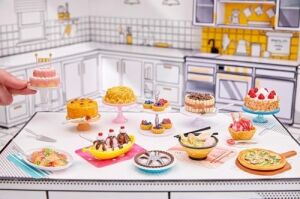 Mga's Miniverse Make It Mini Food Diner Serisi 2 Mini Koleksiyon - Kör Ambalaj, Kendin Yap, Reçine Oyun, Replika Yiyecek, Yenilebilir Değil, +8 Yaş
