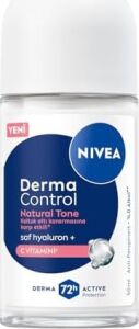 Kadın Roll On Deodorant Derma Control Natural Tone 50 Ml, Koltuk Altı Kararmasına Karşı Etkili, Eşit Cilt Tonu, 72 Saat Anti Perspirant Koruma, C Vitamini, Hyaluronik Asit, Alkol Içermez