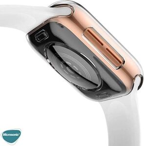 Apple Watch Ultra 2 Kılıf 360 Full Round Soft Silicone Şeffaf [watch Ultra 2 ile Uyumlu Kordon - Şeffaf]