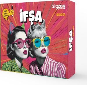 Zigzag Games Ifşa Kız Kıza, 64 Kartlı Arkadaş Grubu Oyunu, Kalem Hediyeli, 12+ Yaş