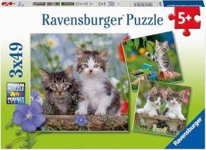 3 x 49 Parça Puzzle Tiger Babies (80465)