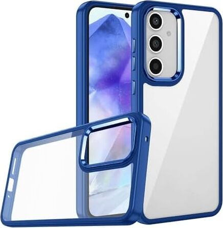 Galaxy A55 Kılıf Renkli Kenar Arkası Şeffaf Flora Silikon Kılıf
