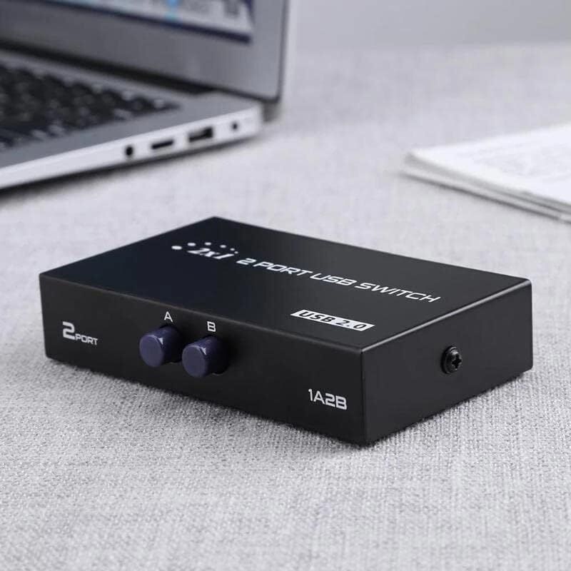 PX-5020 Manuel USB Yazıcı Çoklayıcı 2 Port, 2 Bilgisayar 1 Printer USB Switch, Printer Paylaşım Cihazı, Pc Laptop Yazıcı Seçici Bağlantı Aparatı