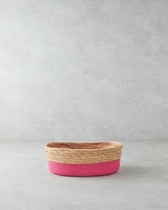 Colorful Lines Kağıt Ip Sepet Pembe