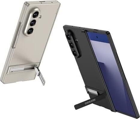 Senon Galaxy Z Fold 7 Kılıf Zore Kıpta Standlı Kapak (Siyah)