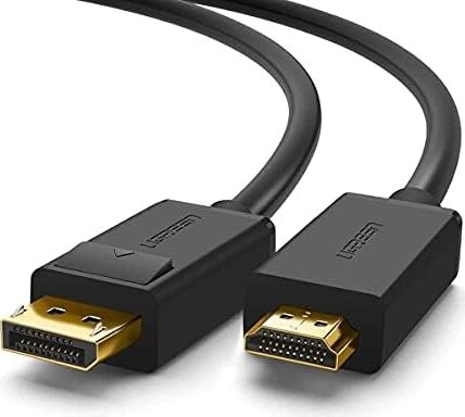 4K Displayport HDMI Dönüştürücü Kablo, Siyah, 1.5 Metre
