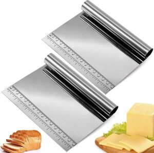 Jouis Hamur Kesici Çelik,metal Hamur Sıyrıcı,pasta Sıyırma Aparatı,hamur Dilimleyici,pasta ve Pastacılık Için Çelik Şekillendirici ve Hamur Porsiyonlayıcı