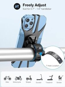 Bisiklet Için Silikon Telefon Tutucu, 360 Derece Dönebilen, Tüm Telefonlarla Uyumlu, Güvenli ve Esnek Tutuş, Dayanıklı Açık Hava Aksesuarı