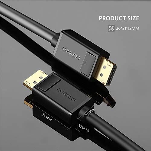 4K 60Hz Displayport To Displayport Kablo, 2 Metre, Siyah