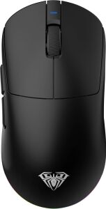 Aula V9 Pro 26000 Dpı PAW3395 Sensör 8000Hz Tri-Mode Kablosuz Oyuncu Mouse Rgb Omron Switch Lightweight E-Spor Gaming Mouse Siyah