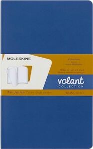 Moleskine Çizgisiz Volant Not Defteri 2'li Set L Boy Mavi + Amber Sari