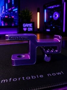 Mor-Mavi Premium Kulaklık Standı | 3D Premium Tasarım | Gamer Masa Kenarı Aksesuarı | Nebula Edition