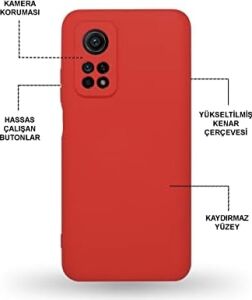 Xiaomi Mi 10T Pro ile Uyumlu Kapak Kamera Korumalı Içi Kadife Lansman Silikon Kılıf - Siyah
