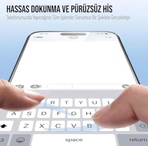 Esd 5d Premium Cam Ekran Koruyucu iPhone ile Uyumlu Ultra Koruma Kendiliğinden Uygulama Yüksek Dokunma Hassasiyeti Aparatı Tak Filmi Indir ve Bitti Toz Bırakmaz (Iphone 17)