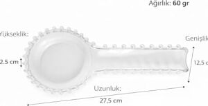 Plastik Kaşıklık, Bocuklu Şeffaf Yatay Kaşık Altlığı – Tezgah Üstü Kullanıma Uygun, Hafif ve Pratik