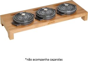 Ahşap 3'lü Mini Tencere Standı