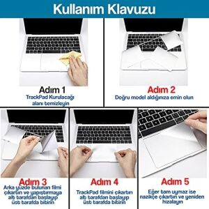MacBook Pro 13 Inç Touch Bar Palm Koruyucu + Trackpad Koruyucu A1706 A1708 A1989 A2159 Uyumlu 2016-2019 Avuç Içi ve Touchpad Koruma Seti Gri