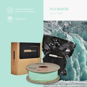 Pla Maker, 1.75MM 1kg 3D Yazıcı Pla Filament (Buzul Yeşili)
