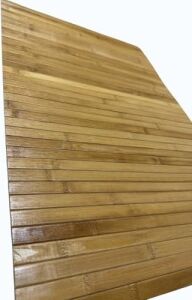 Bambu Banyo Matı, Kaydırmaz Tpe Tabanlı, Suya Dayanıklı, Rulo Yapılabilir, 45X68 Cm, Banyo ve Mutfak Için