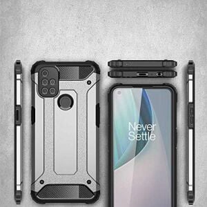 One Plus Nord N10 5g ile Uyumlu Çift Katman Koruyucu Crash Military Tank Kılıf - Rose Gold