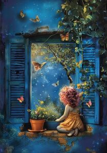 Puzzle - Mavi Gece / 500 Parça Puzzle, #3639