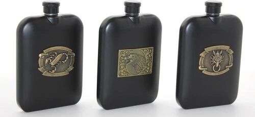 Paslanmaz Çelik Kabartmalı Tekli 6 Oz Matara